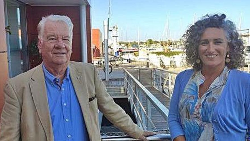 Joan Riera y Verónica Juan, ayer, tras la asamblea