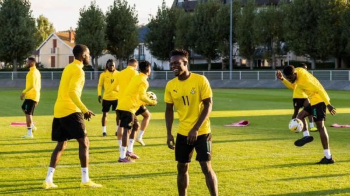 Jugadores de Ghana, durante un entrenamiento