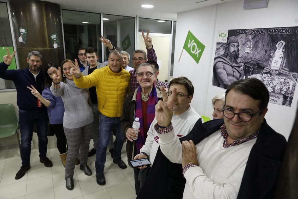 Noche electoral de Vox en Asturias