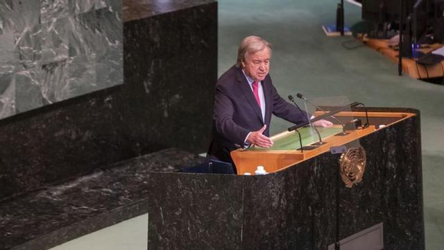 Guterres, ahir a l’inici de l’Assemblea de l’ONU. | EUROPA PRESS