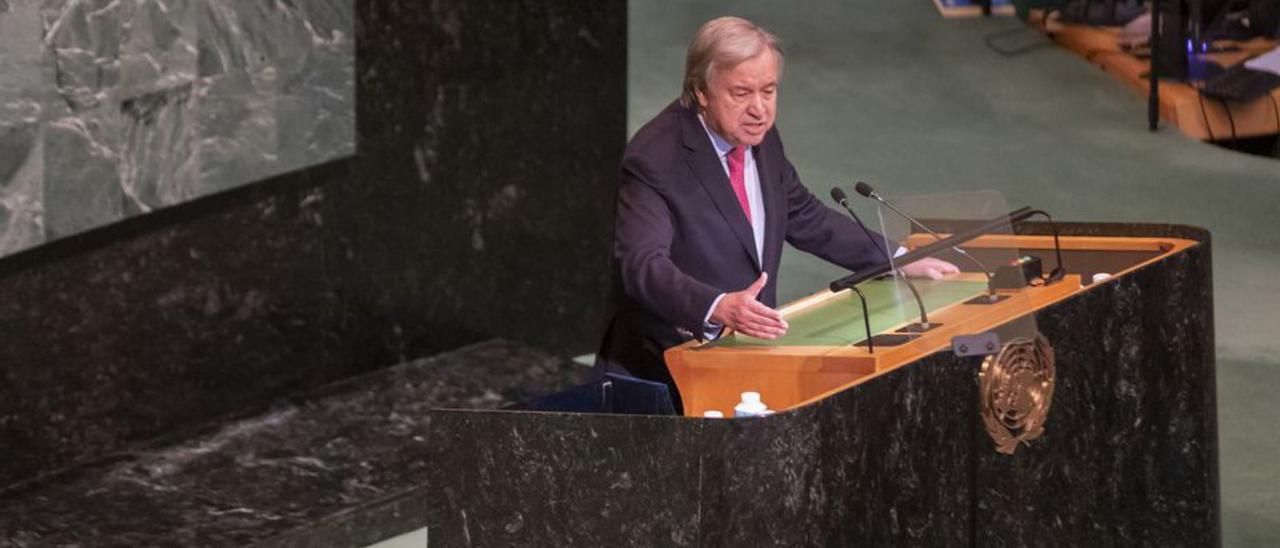 Guterres, ahir a l’inici de l’Assemblea de l’ONU. | EUROPA PRESS