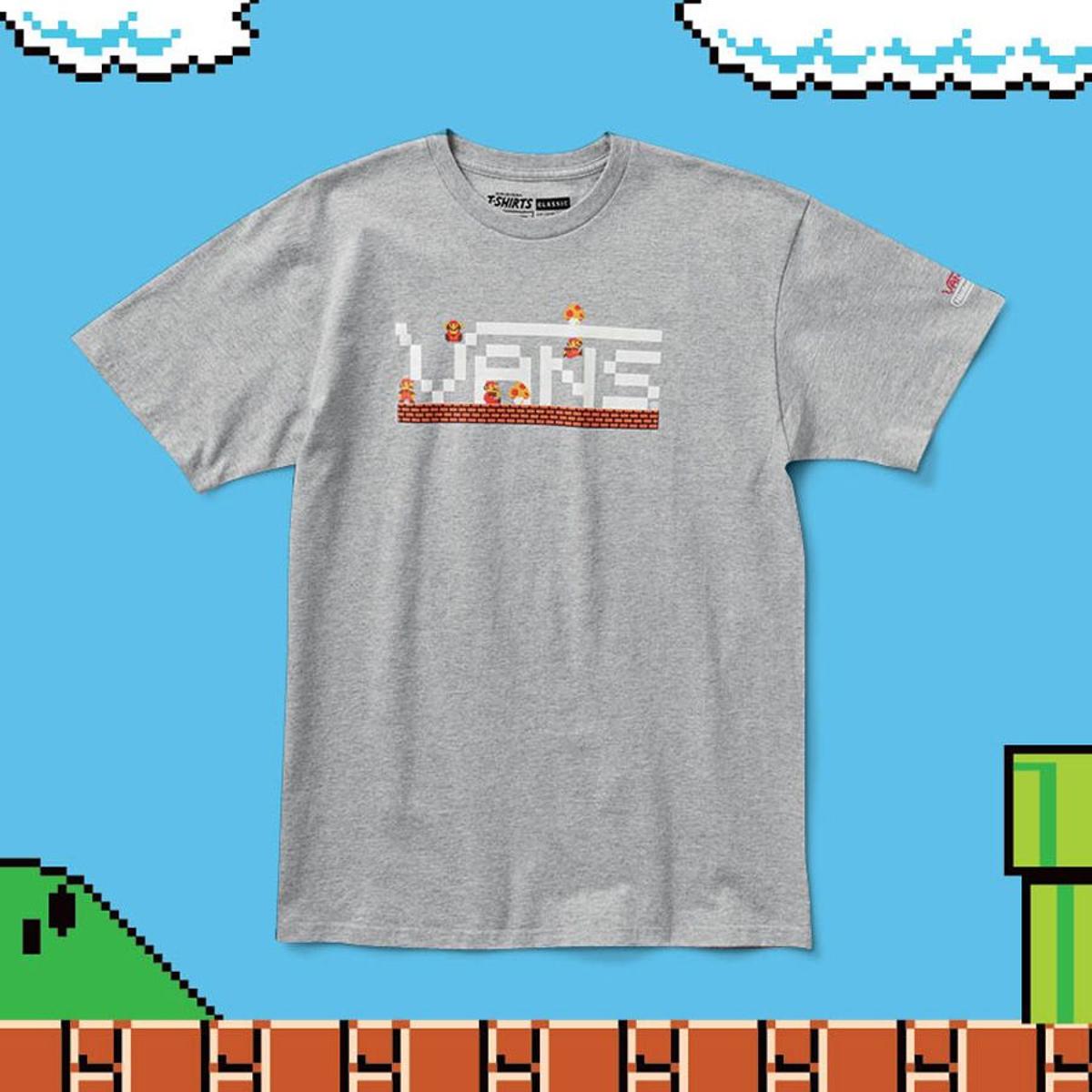 Nintendo x Vans: camiseta gris con logo
