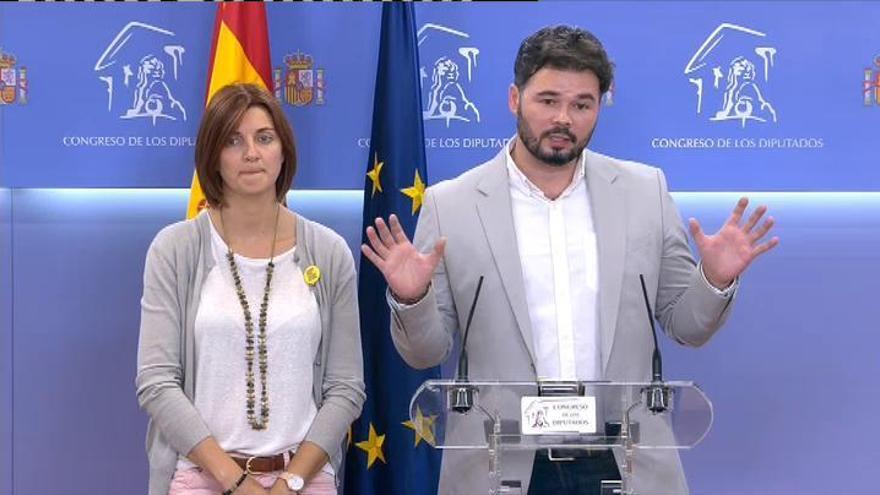 Rufián pide a PSOE y Podemos que "nadie se levante de la mesa de negociación hasta el último minuto"