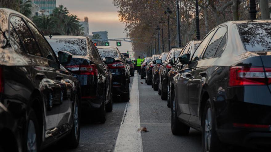 Una foto de archivo de un parÃ³n de los conductores de Cabify.