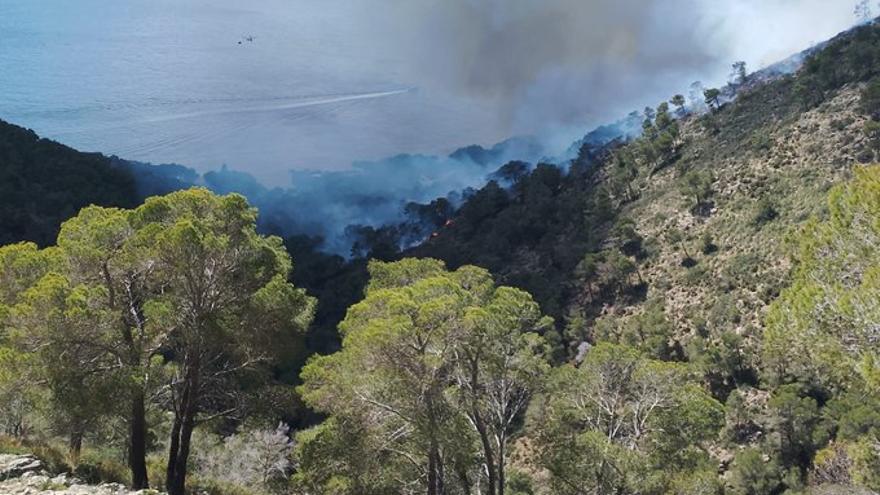 Así ha sido el grave incendio forestal en Costa de los Pinos que ha obligado a desalojar varios chalés