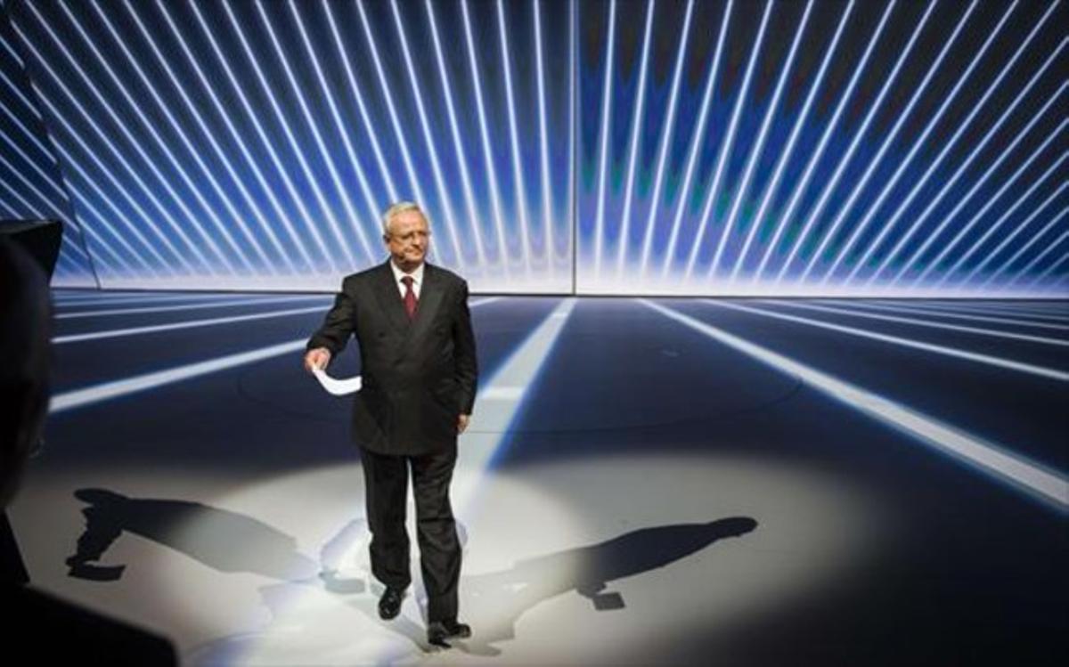 El primer executiu de Volkswagen, Martin Winterkorn, al saló de l’automòbil a Frankfurt aquest setembre.