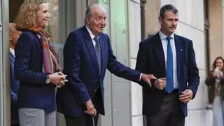 Los Reyes y la Princesa Leonor mantienen un "breve encuentro familiar" con Juan Carlos I en Pontevedra