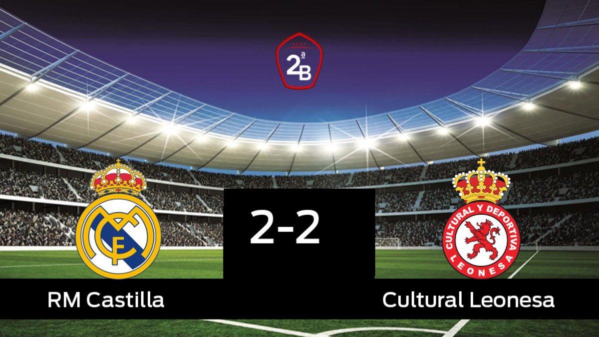 Empate (2-2) entre el RM Castilla y la Cultural Leonesa