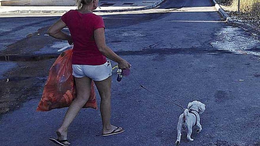 Imagen de archivo de una vecina de Inca paseando un perro.