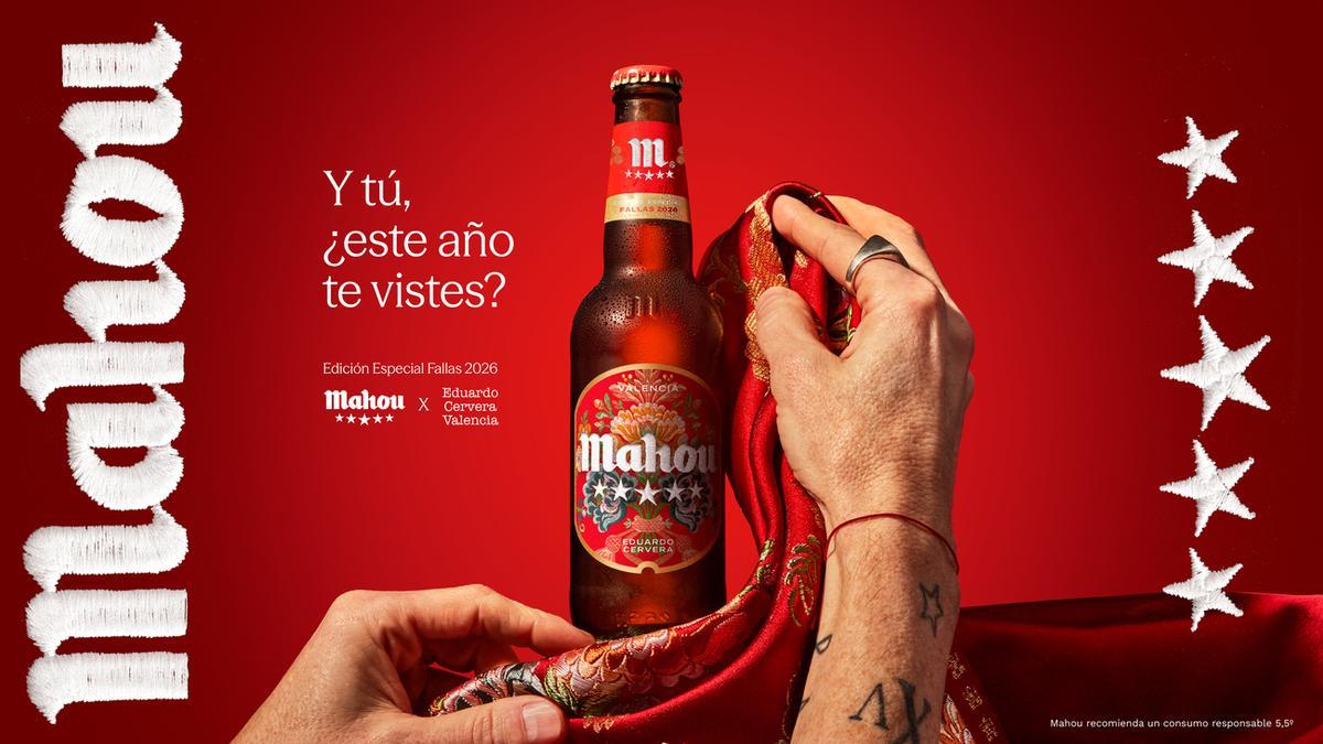 Campaña publicitaria de Mahou para estas Fallas 2026