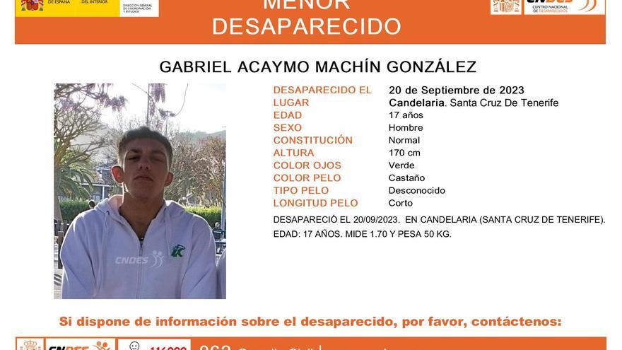 Buscan a un menor desaparecido en Candelaria