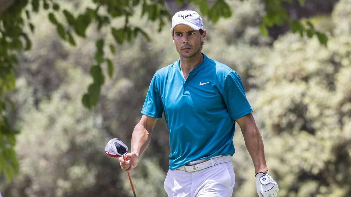 El tenista Rafael Nadal participa en el campeonato absoluto de golf de Baleares
