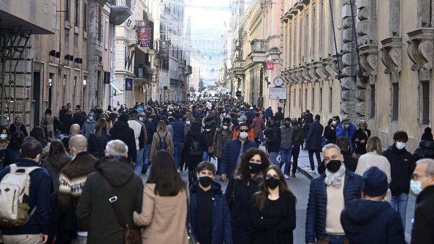 Vista de las calles de Roma durante estas Navidades.