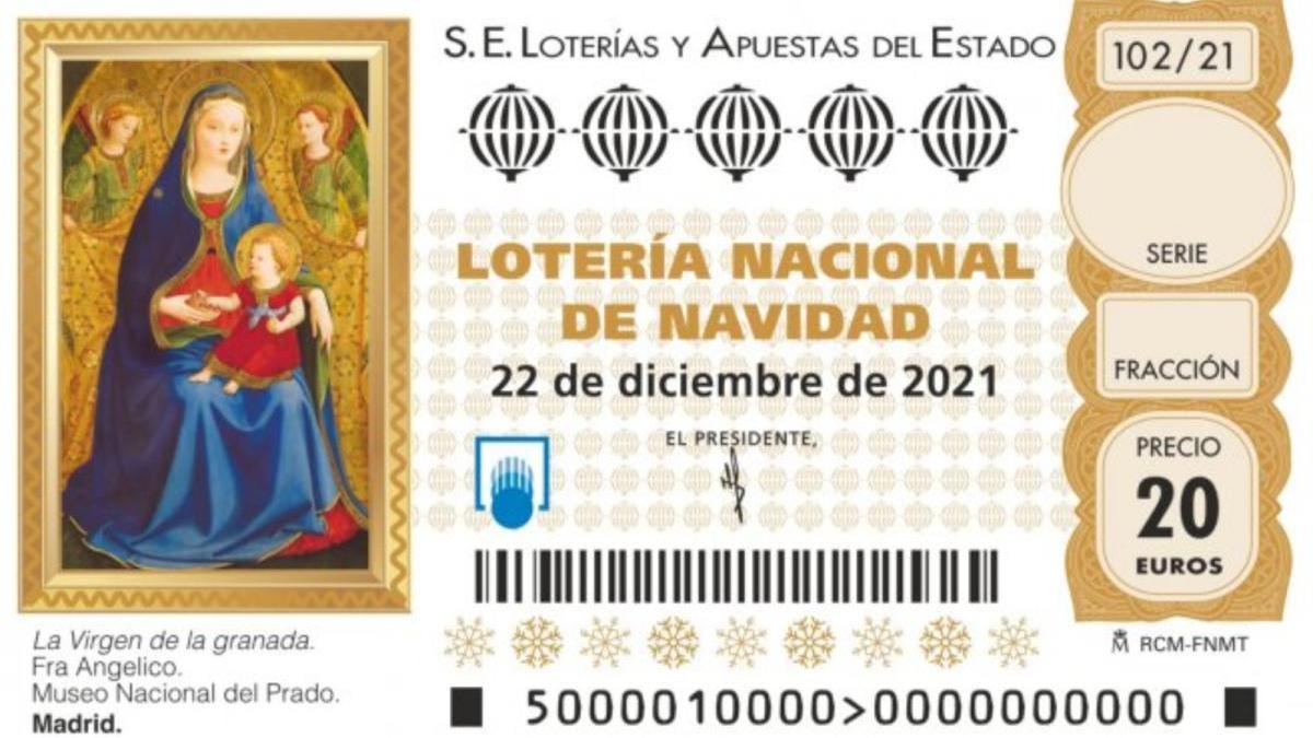 Model del dècim de la Loteria de Nadal 2021