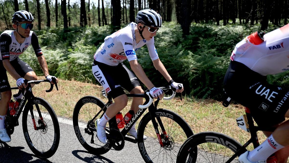 Pogacar, durante una etapa