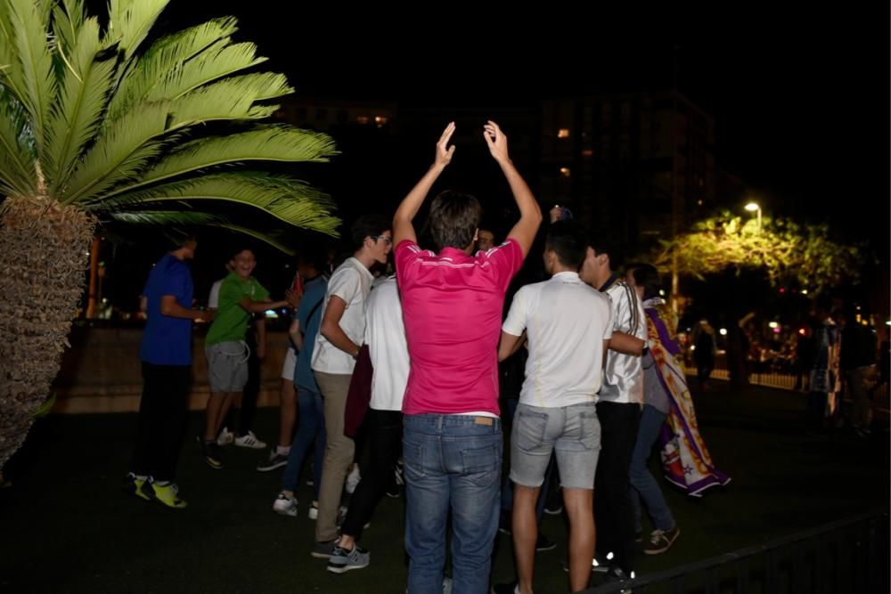 Celebración en Murcia del triunfo del Madrid