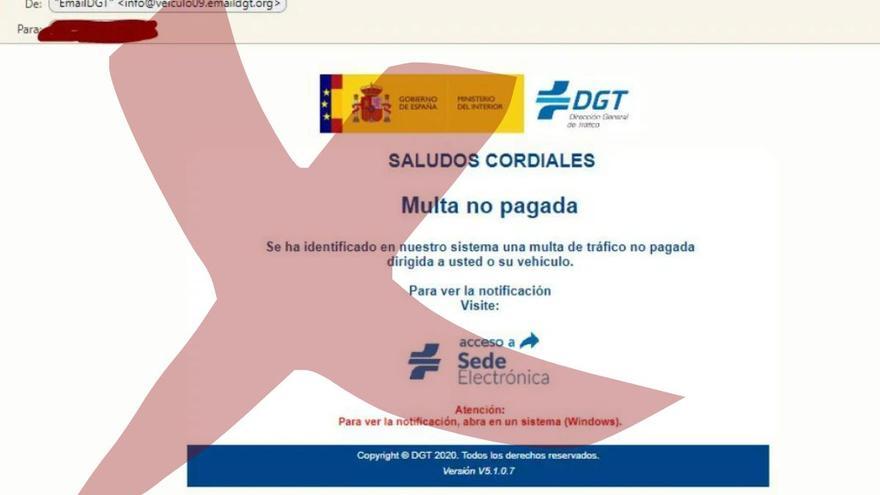 Prohibido abrir esta alerta de la DGT