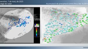 Mapa de precipitación de Meteocat
