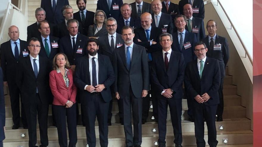 Felipe VI ya ha llegado al Víctor Villegas para la inauguración.