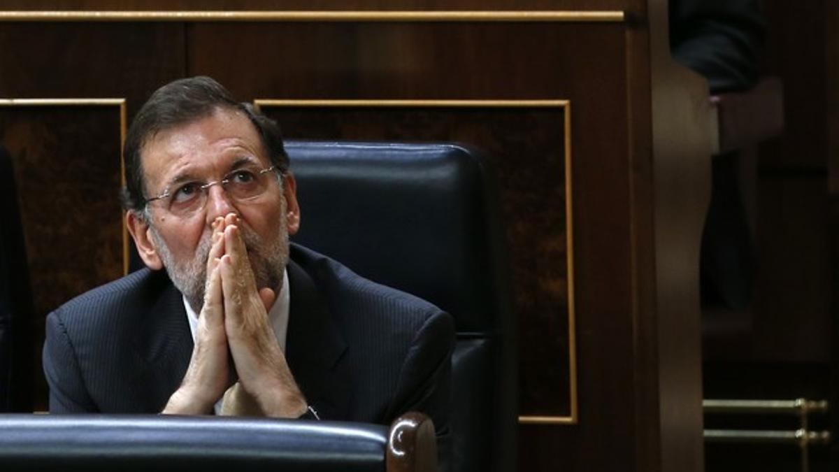 Mariano Rajoy durante una sesión parlamentaria