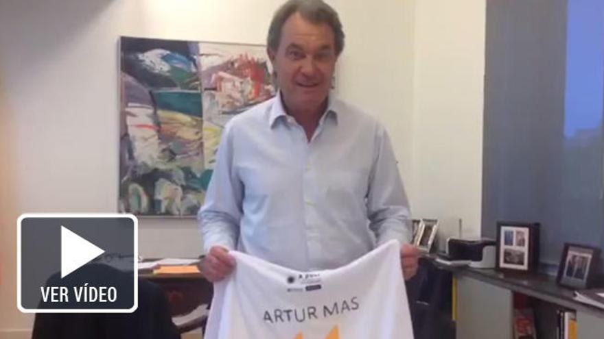 Artur Mas, en el vídeo en el que ha confirmado su asistencia.