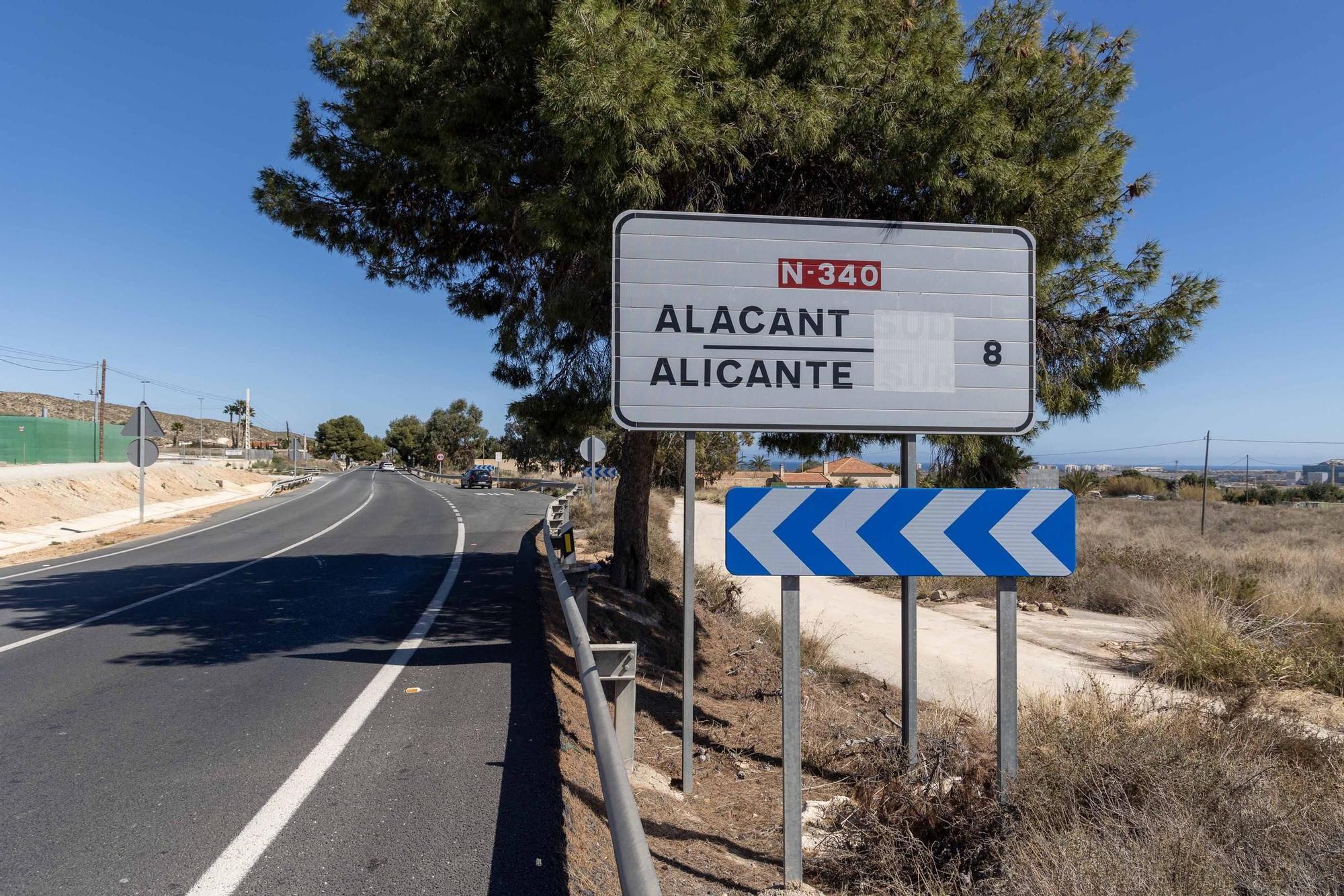 N-340, la carretera olvidada entre Alicante y Elche