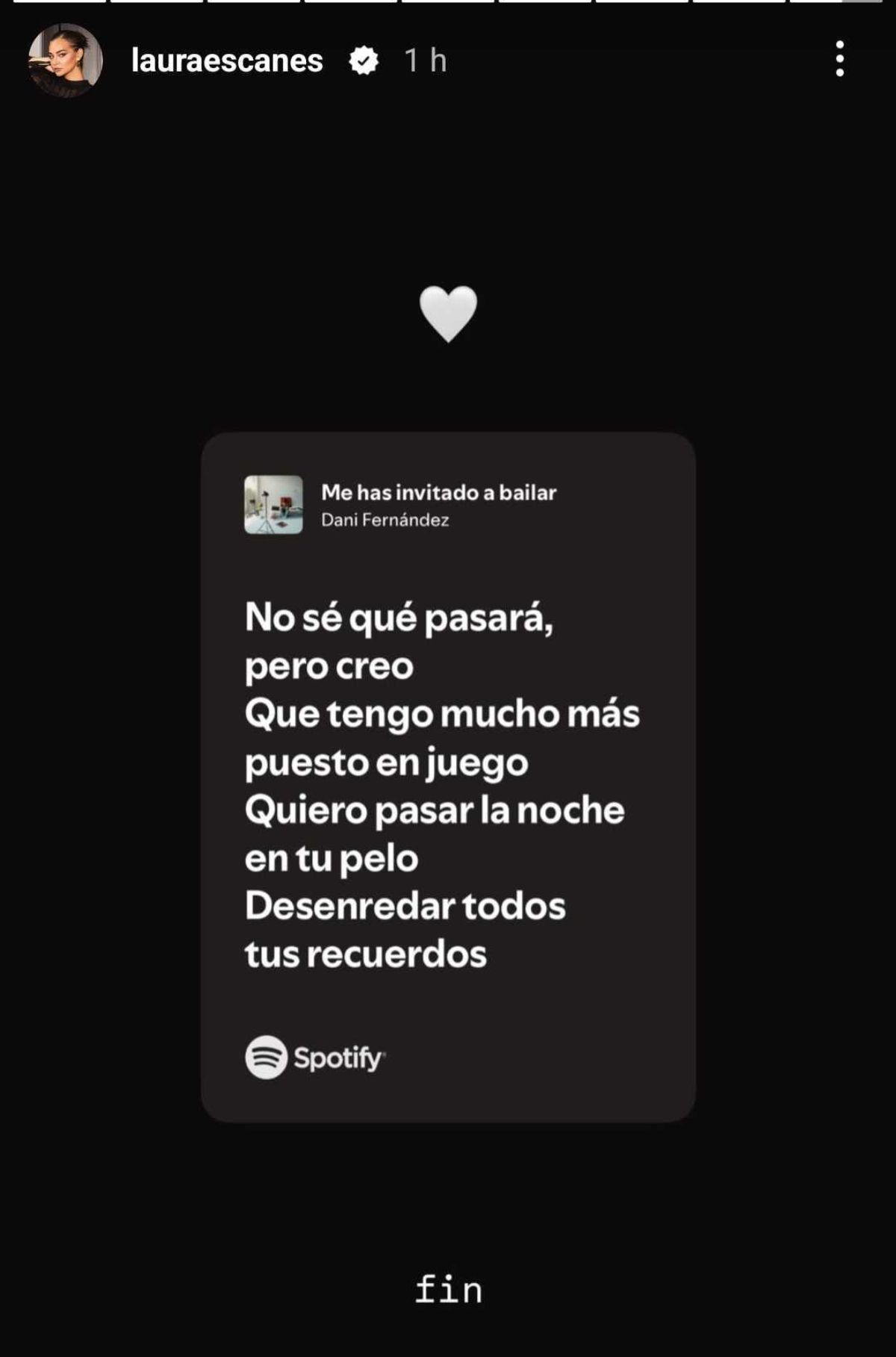 Laura Escanes y un stories con indirectas