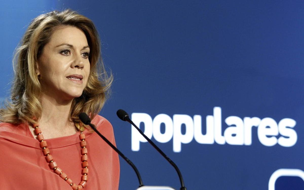 María Dolores de Cospedal, en rueda de prensa.