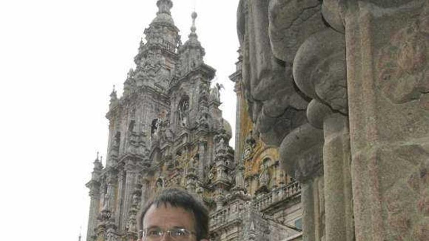 El Nobel de Física, Eric Allin Cornell, ayer en Santiago. // Xoán Álvarez