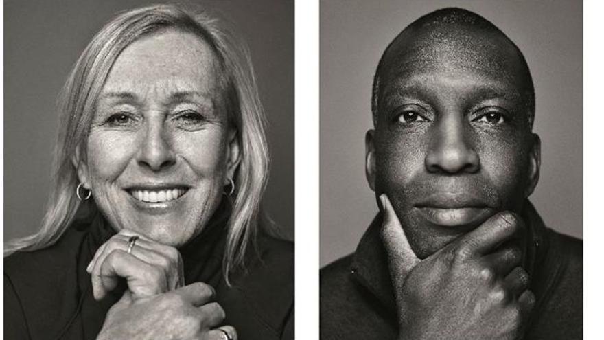 Martina Navratilova y Michael Johnson