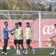 Los jugadores del Mallorca se entrenan en Son Bibiloni bajo las órdenes de Martín Demichelis.