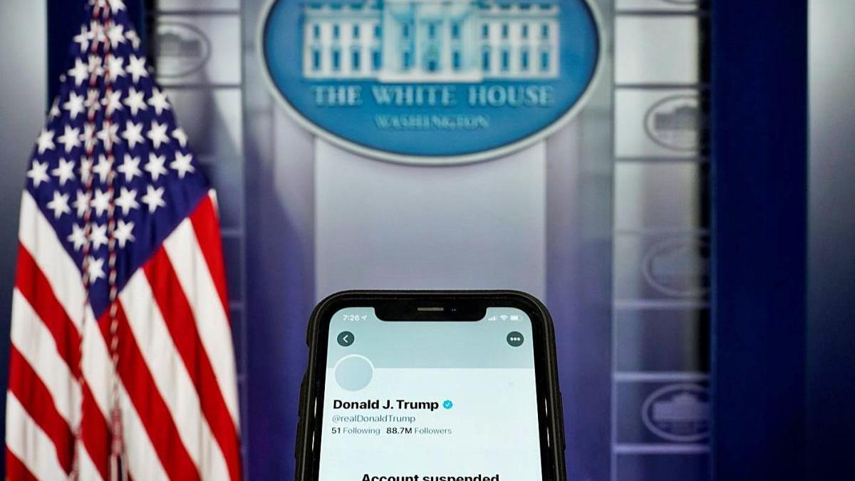 Imatge del compte suspès de Donald Trump a Twitter.