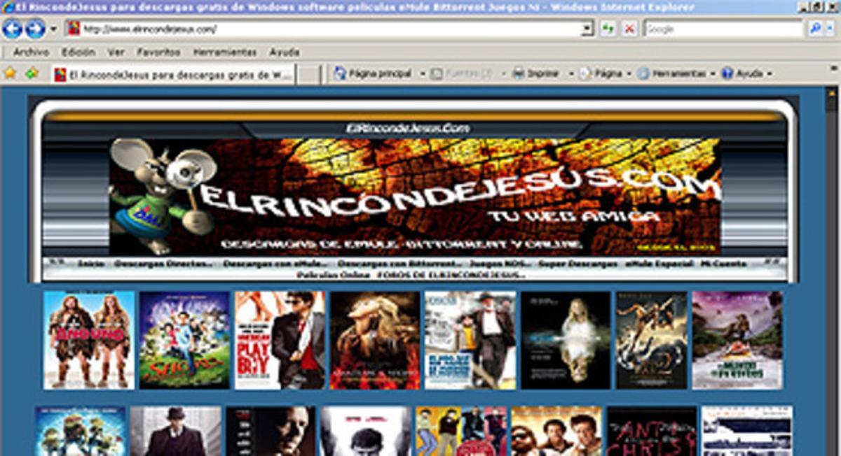 Aspecte de la pàgina web elrincondejesus.com. Aspecte de la pàgina web elrincondejesus.com.