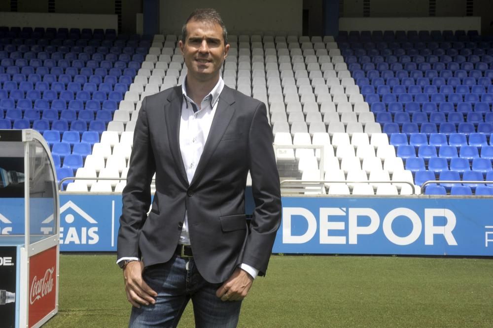 Presentación de Gaizka Garitano como nuevo entrenador del Deportivo