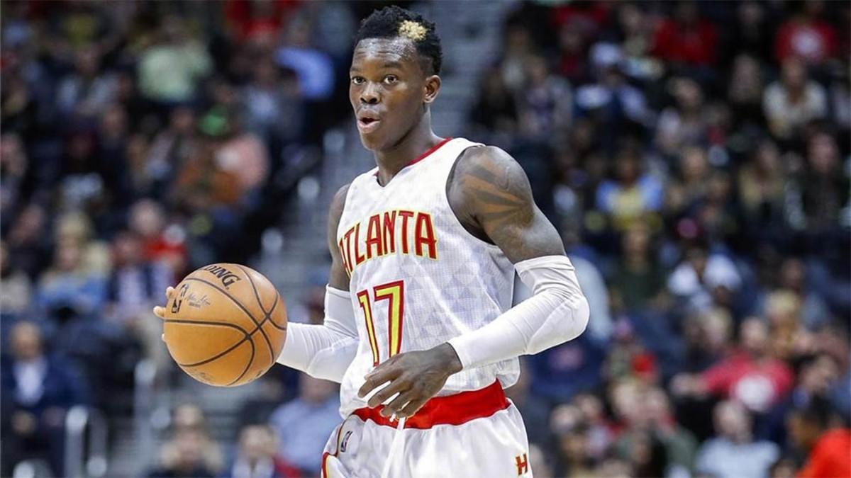 Dennis Schroder, con la camiseta de Atlanta.