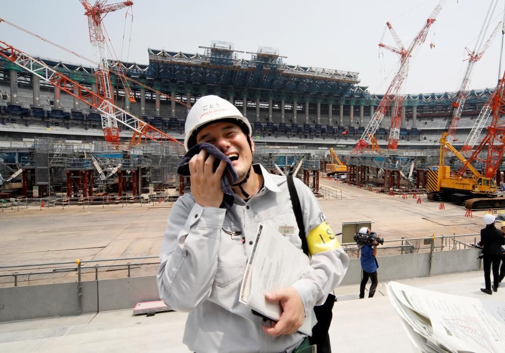 Obras del estadio olímpico de Tokio 2020