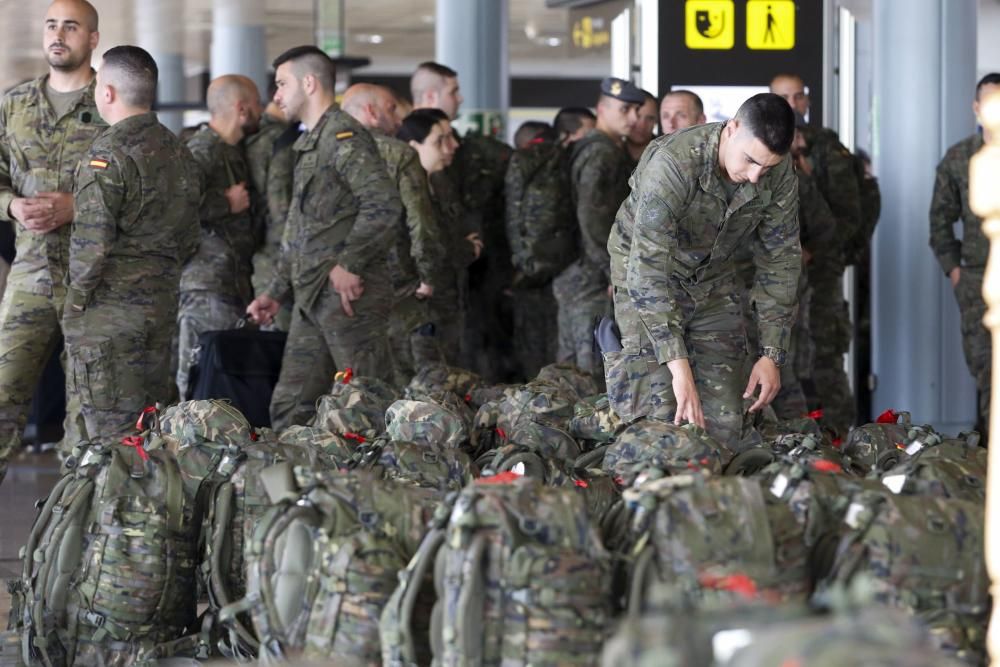 Salida de militares asturianos para Polonia