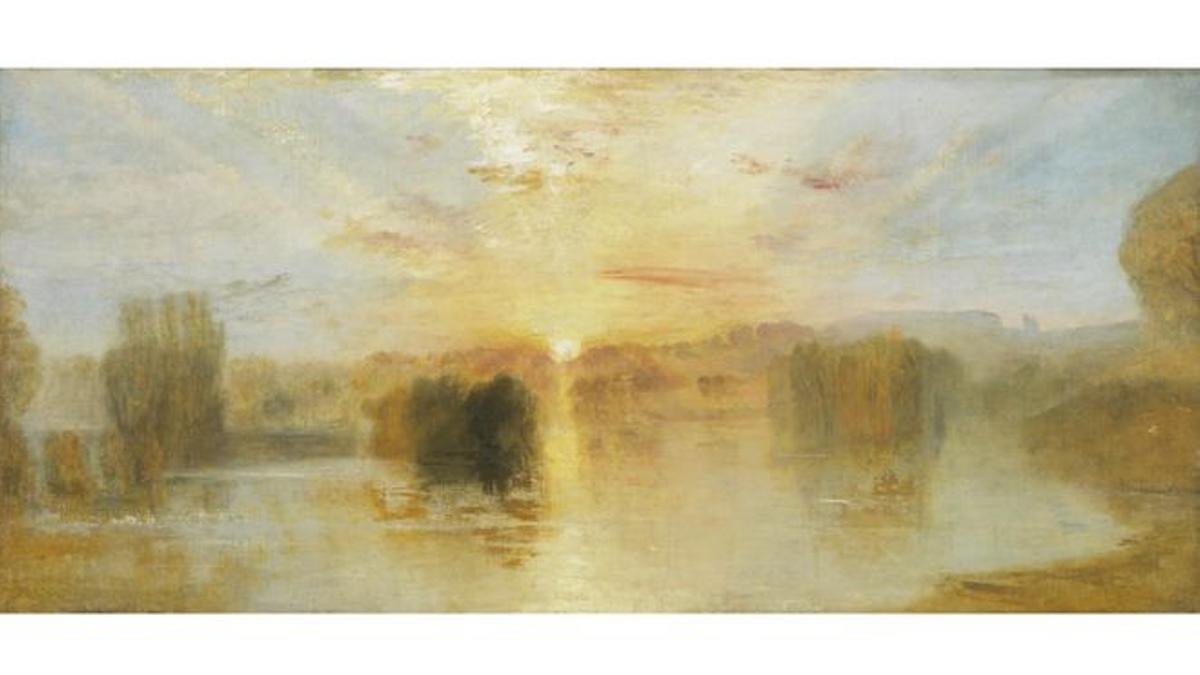 'Lago, Petworth, atardecer; esbozo de estudio' (hacia 1827-8).