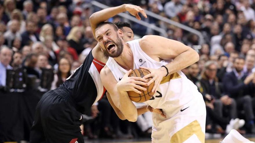 Marc Gasol con los Raptors.