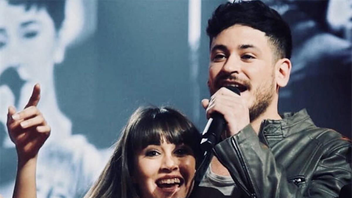 Aitana Ocaña y Luis Cepeda en una gala de 'Operación Triunfo'