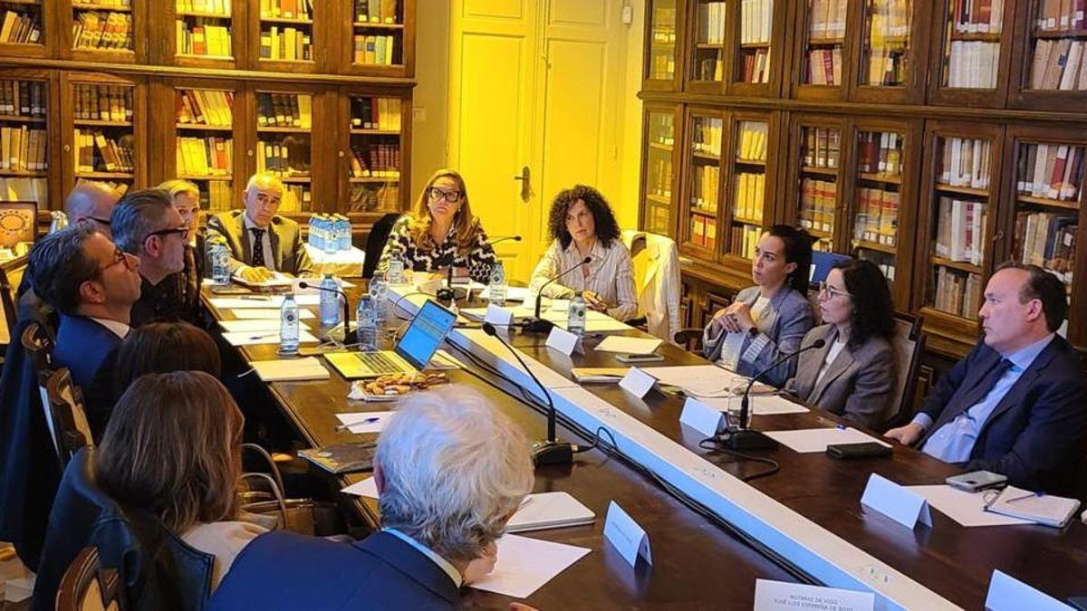 Miembros del Foro Galicia de Discapacidade durante la reunión.