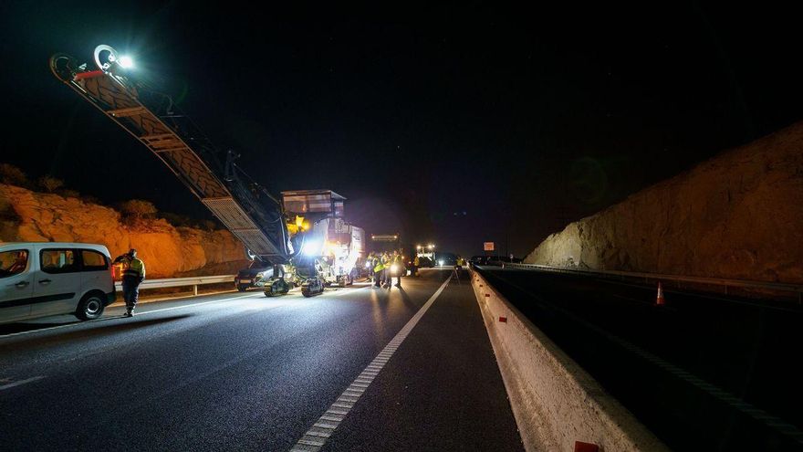 These will be the works on the Autopista del Sur de Tenerife next week