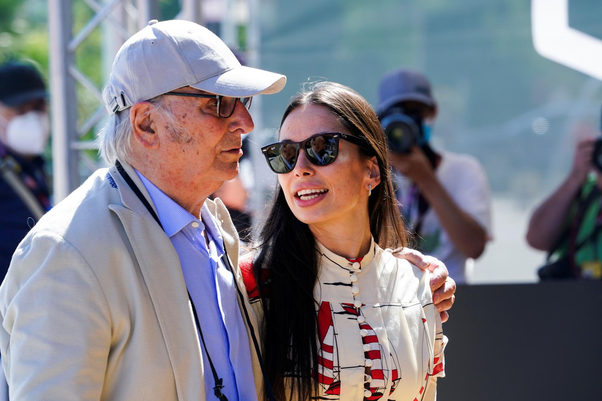 Spanish director Carlos Saura and his daughter Anna arrive at the Hotel Maria Cristina on the opening day of the 69th San Sebastian International Film Festival in San Sebastian