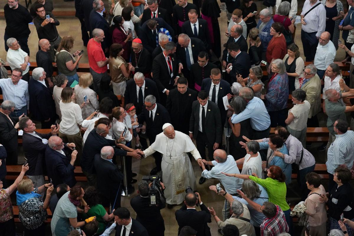 Les imatges de l'acte cloenda de la visita del Papa a la Sagrada Família