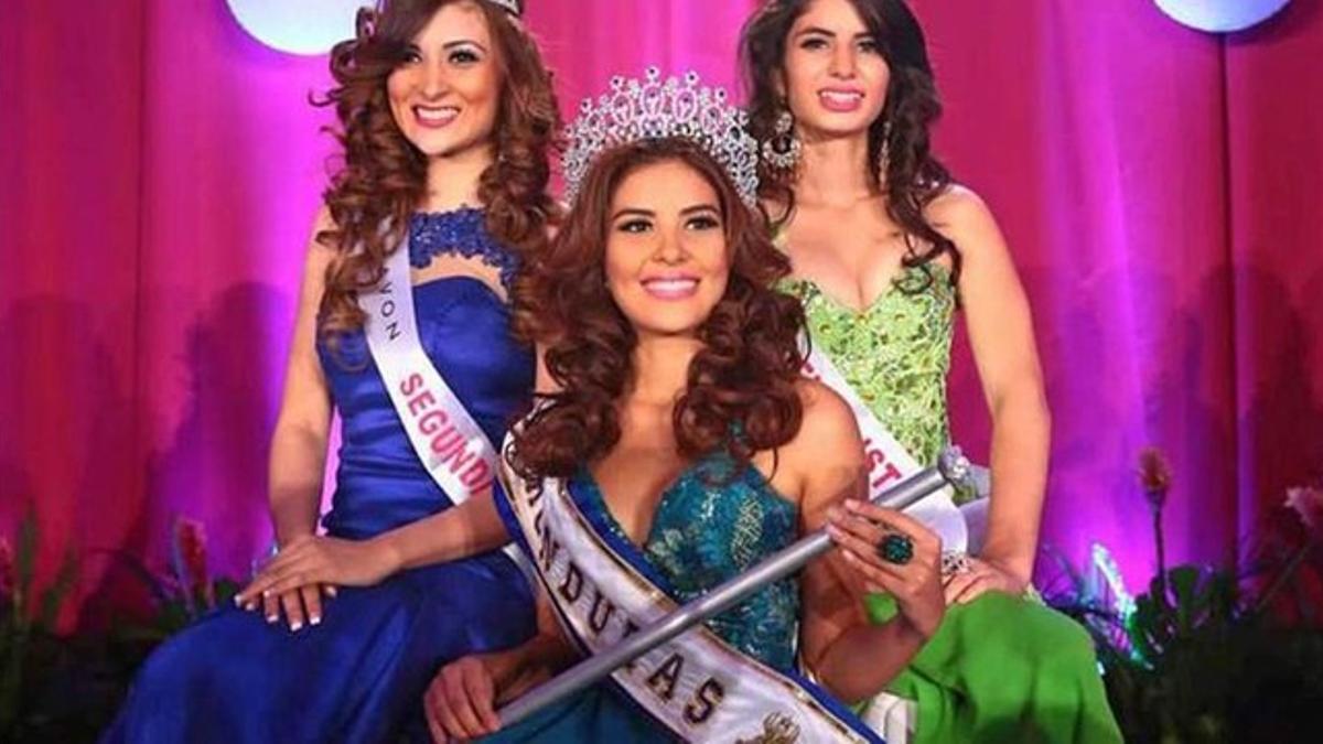 La ganadora del concurso Miss Honduras en una fotografía tomada en San Pedro Sulas.