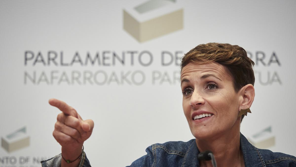 María Chivite, candidata del PSN a la Presidencia del Gobierno de Navarra.