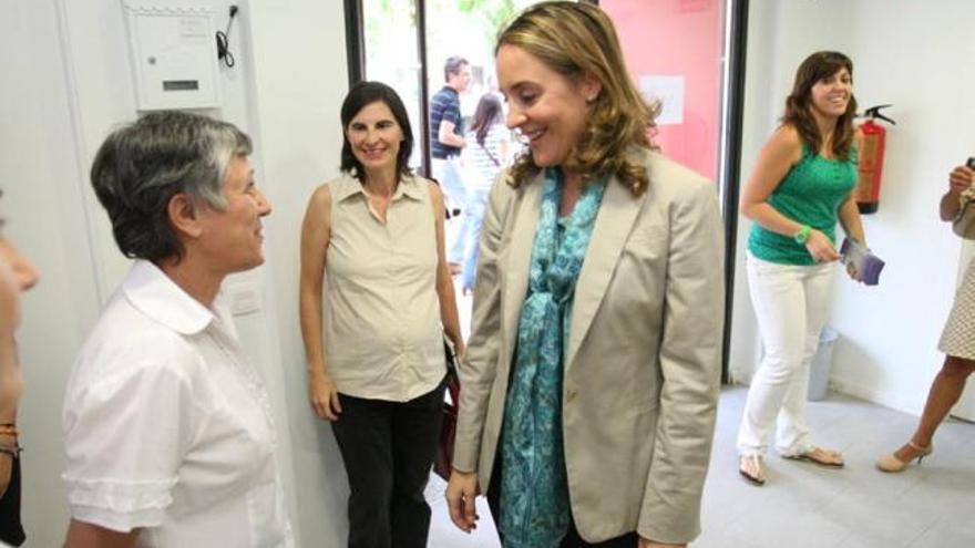 Blanca Hernández, durante su visita al Programa Oblatas.