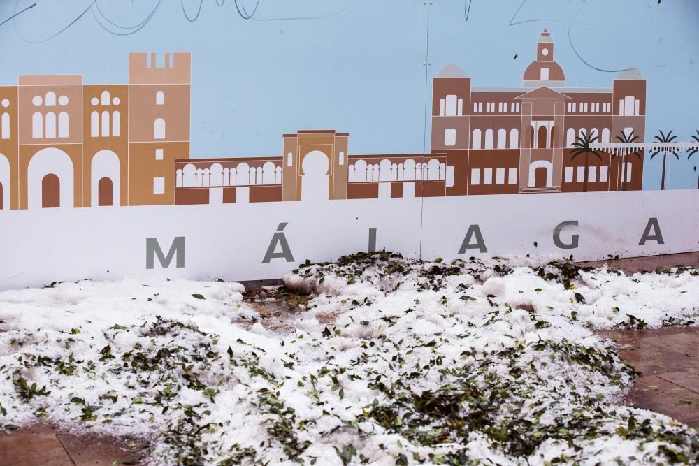 Granizada sorpresa en Málaga