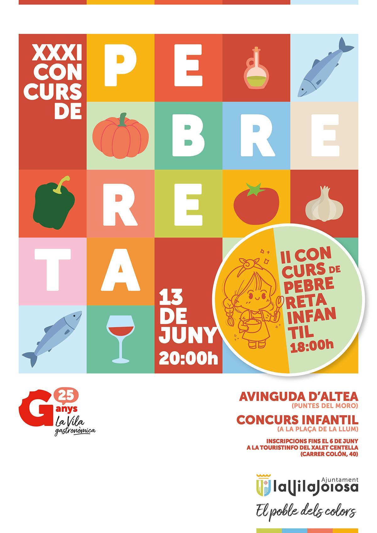 Cartel del concurso de Pebrereta de La Vila.
