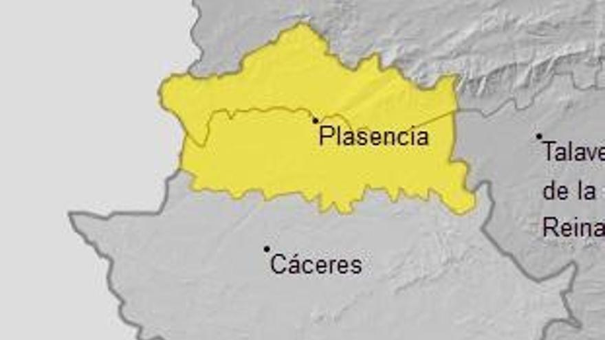Alerta amarilla por lluvias y tormentas en la provincia de Cáceres